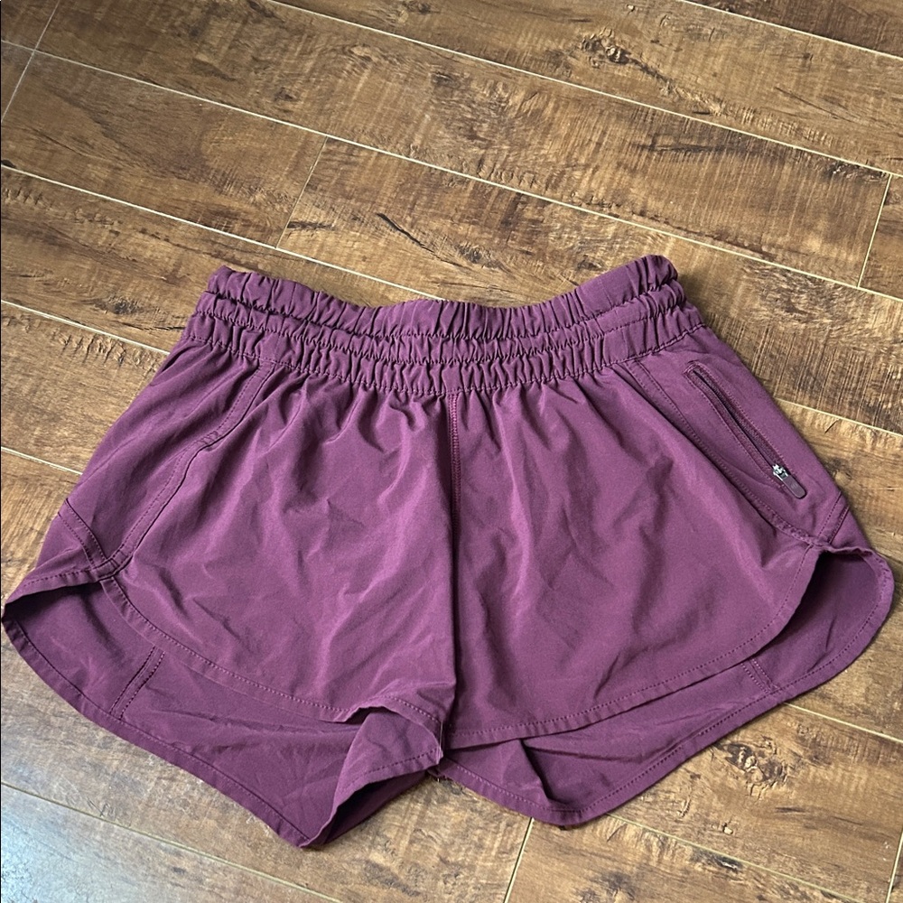 Lululemon Athletica Maroon Athletic Shorts